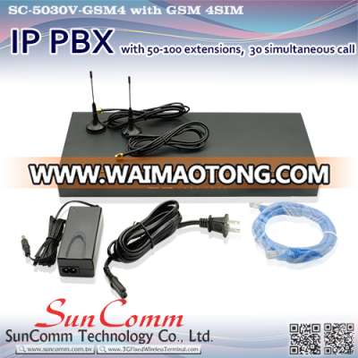 SC-5030V-GSM4 Wireless Office Communitation GSM 4SIM IP PBX