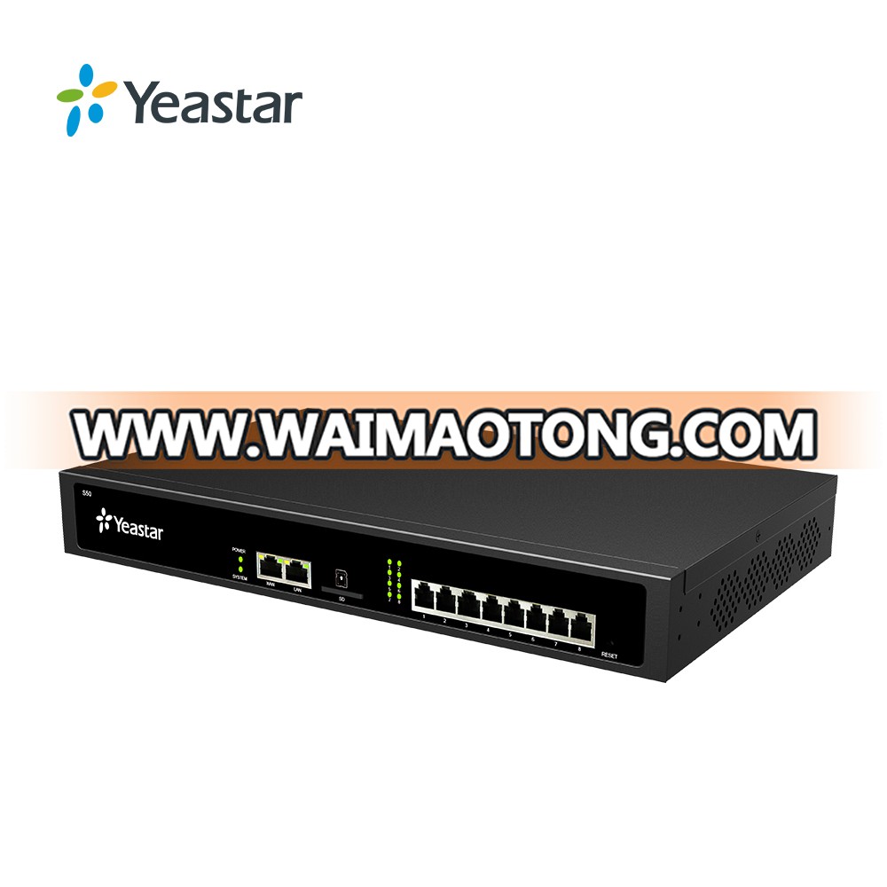 Customizable Yeastar S50 IP PBX with GSM/3G/4G Network 50 extensions Cheap